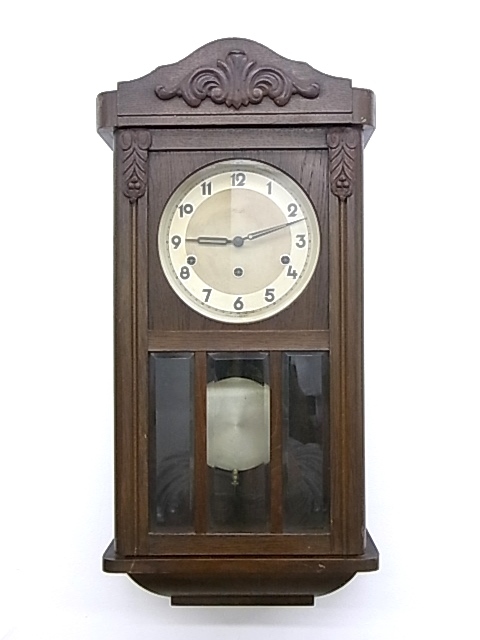 e11281 ドイツ製 キンツレ 壁時計 掛け時計 柱時計 振子時計 ジャンク品の画像1