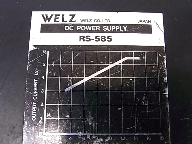 e11289 WELZ RS-585 DC安定化電源 通電確認済の画像5