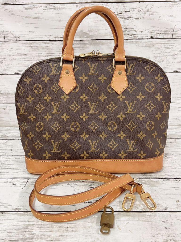 LOUIS VUITTON ルイヴィトン M51130 モノグラム アルマ ハンドバッグ ミニボストン ショルダー付き 3Y_画像1