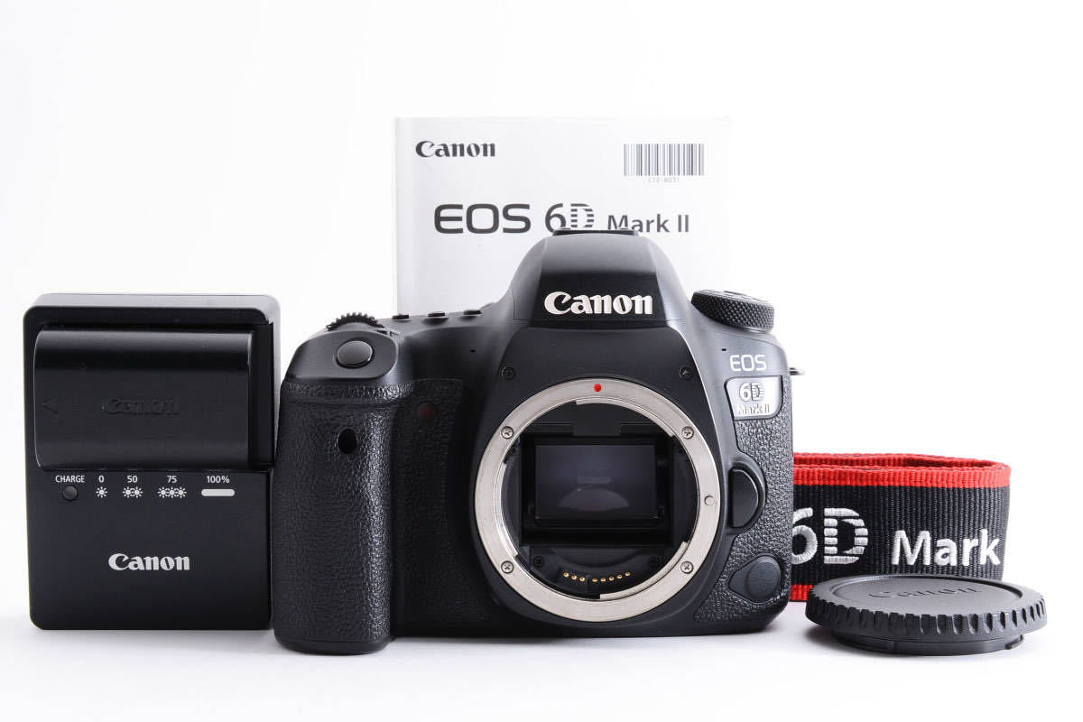 ★美品★ Canon キヤノン EOS 6D Mark II ボディ デジタル一眼レフカメラ バッテリーチャージャー付き #2695の画像1