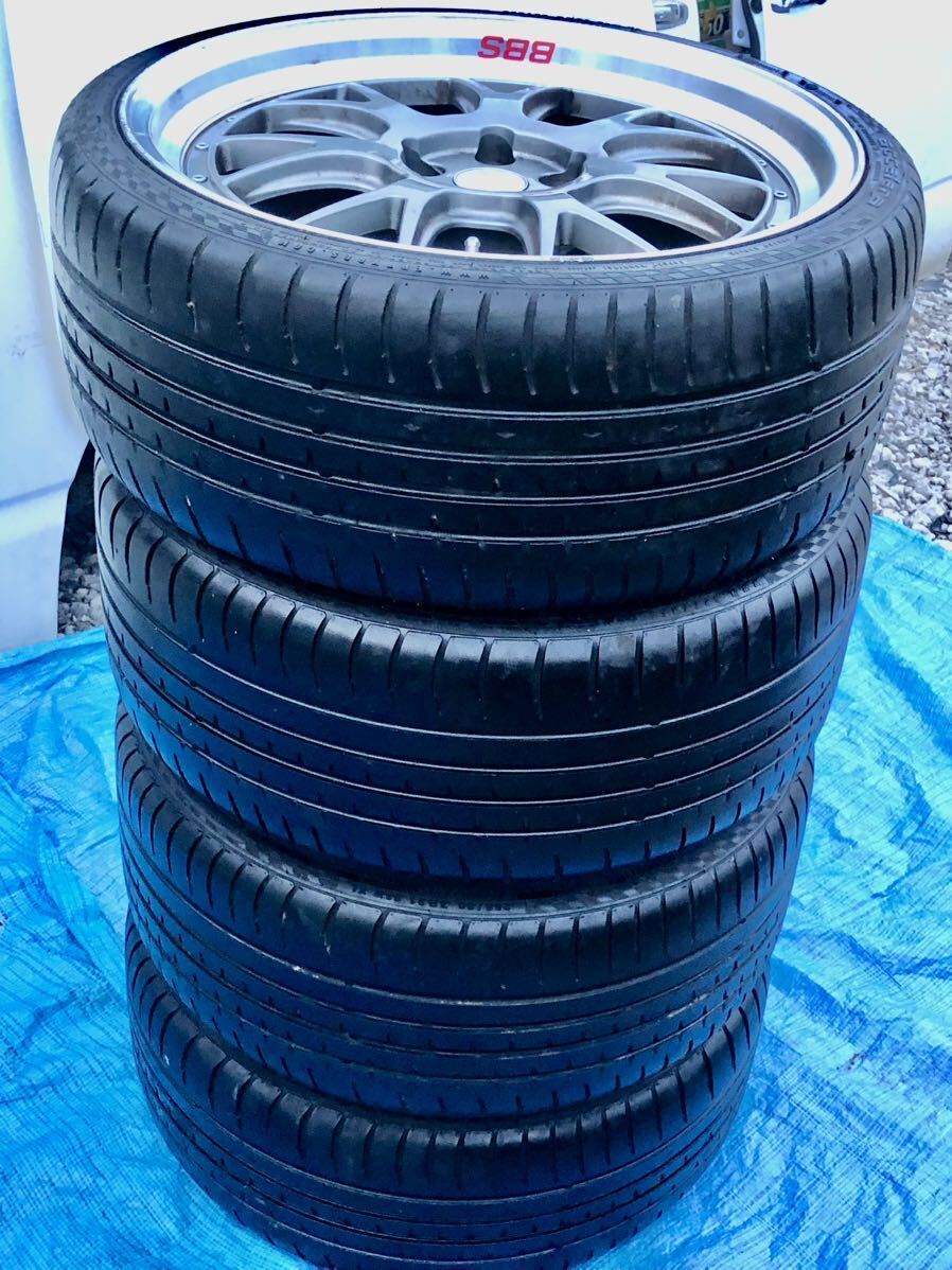 BBS風 アルミホイール 5穴 21X9J 21x10J PCD120 ET40アクセレラタイヤ 255/30ZR21 95W XL 2014年式 溝5.5 _画像4