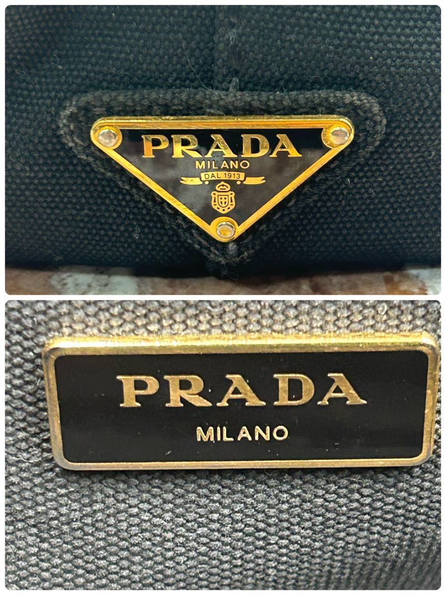 『人気モデル』PRADA プラダ ハンドバッグ トートバッグ ショルダーバッグ 2way カナパS 三角ロゴ ブラック 黒_画像9