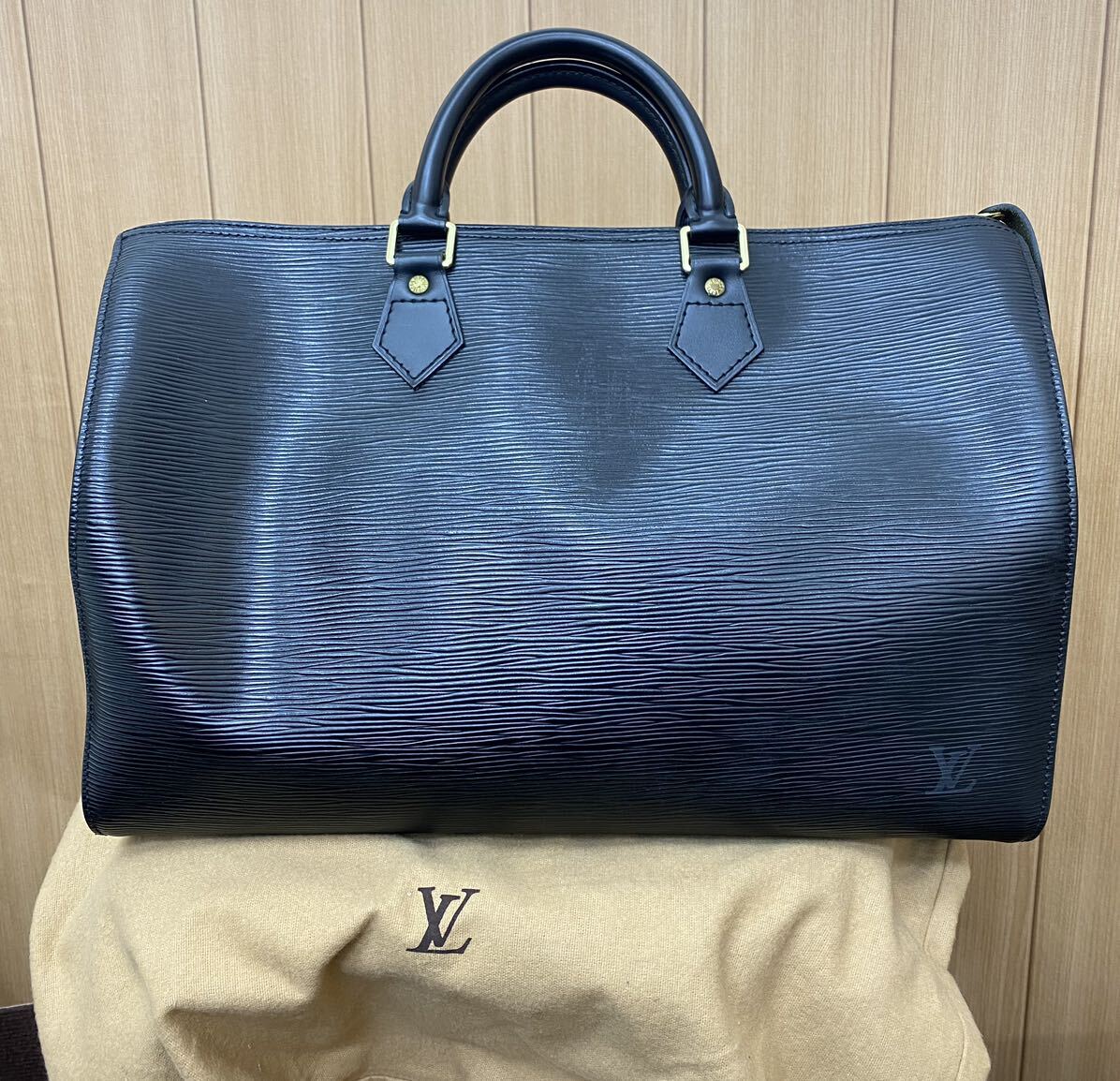 エピ ハンドバッグ LOUIS VUITTON ルイヴィトン ノワール ブラック ルイ ヴィトン ミニボストンバッグ スピーディ_画像1