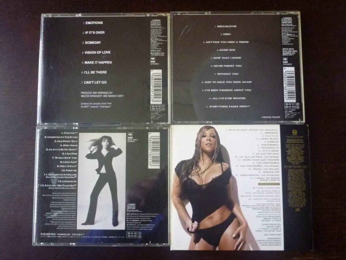★CD 4枚セット★マライア・キャリー／MTVアンプラグド、MUSIC BOX他♪初期国内盤 送料無料 Mariah Carey