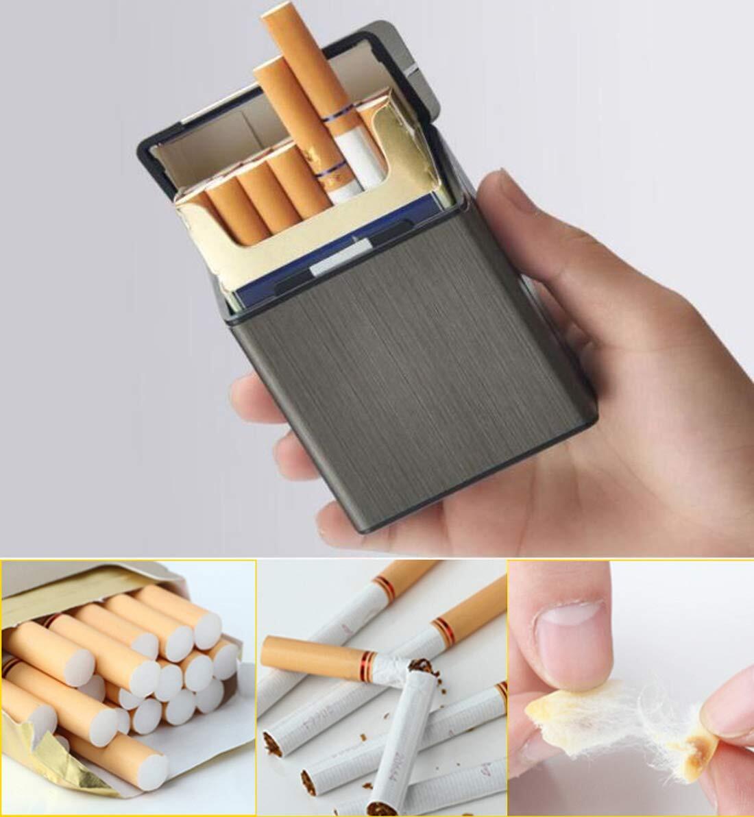 【特価セール】タバコケース メタルシガレットケースは85mm20本のタバコ 軽量アルミニウムプラスチックシガレットケースを収容でき_画像3