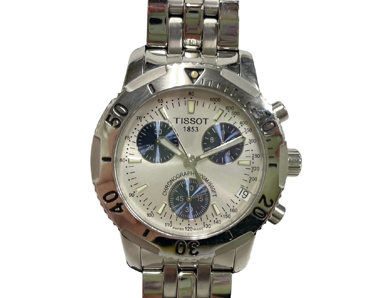 TISSOT ティソ PRS200 腕時計 メンズ腕時計 時計 Chronograph クロノグラフ Watch シルバー 現状品_画像1