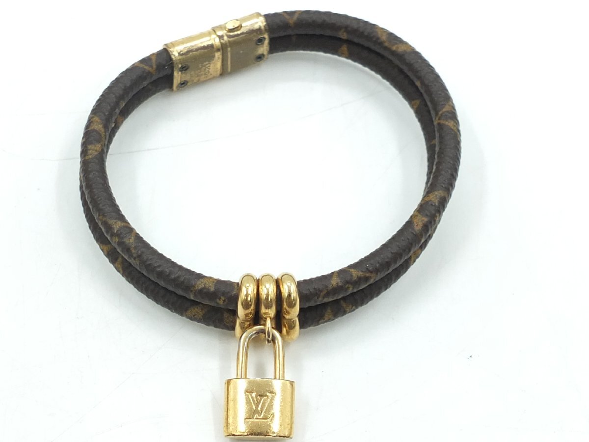 [z26573]LOUIS VUITTON Louis Vuitton monogram brass re* keep itotuwa chair leather GP 2 ream bracele original box attaching cheap start 