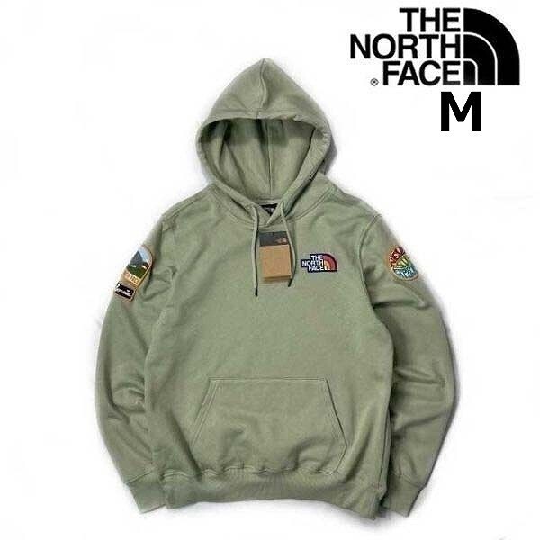 1円～!売切!【正規新品】THE NORTH FACE PATCH PULLOVER HOODIE◆パーカー スウェット US限定 2022最新 男女兼用 裏起毛(M)緑 181130-59_画像1