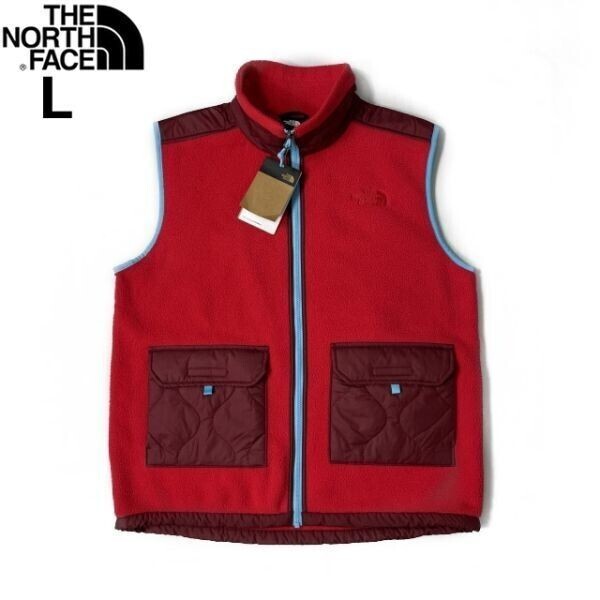 1円～!売切!【正規新品】THE NORTH FACE◆ROYAL ARCH VEST フリース ベスト キルティング US限定 肉厚 アウトドア(L)赤 181024-60_画像3