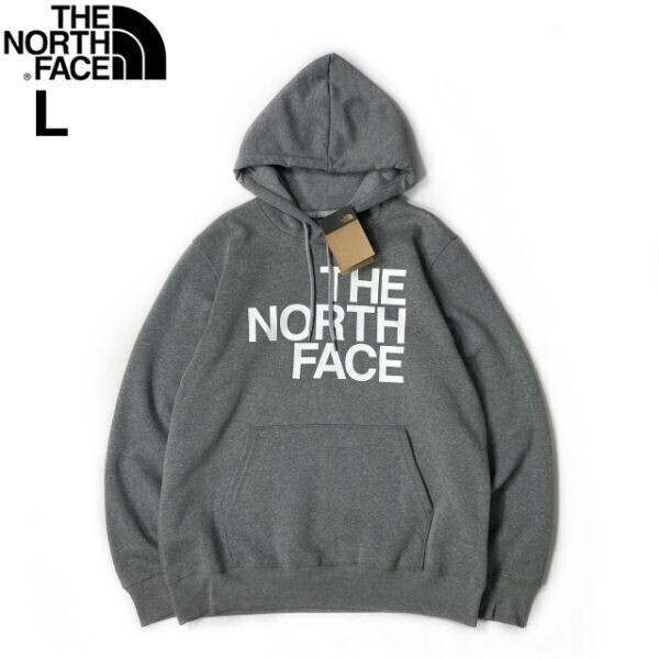 1円～!売切!【正規新品】THE NORTH FACE◆BRAND PROUD HOODIE パーカー ビッグロゴ ハーフドーム US限定 男女兼用(L)グレー 181130-33_画像3