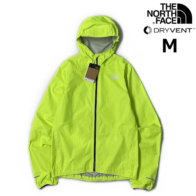 1円～!売切!【正規新品】THE NORTH FACE◆HIGHER RUN JACKET フルジップ マウンテンパーカー US限定 撥水 軽量 ランニング(M)黄 180915-25_画像1