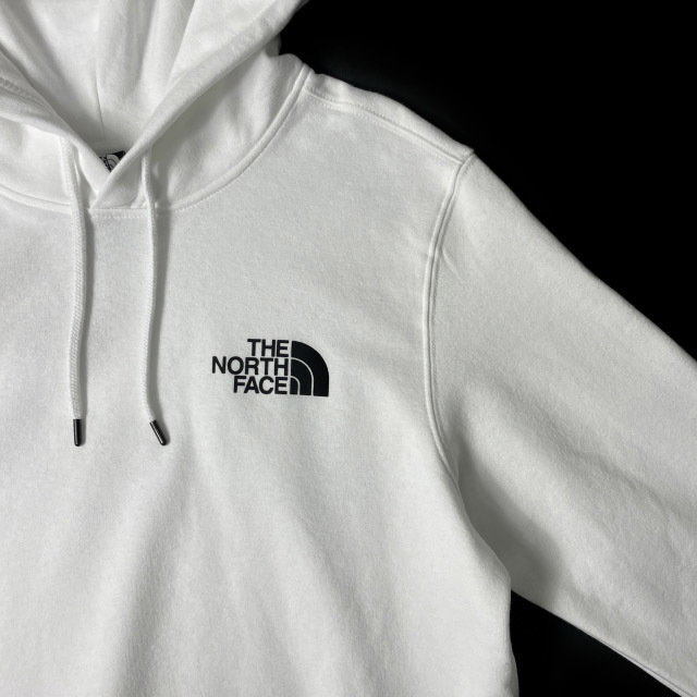 1円～!売切!【正規新品】THE NORTH FACE◆THROWBACK HOODIE プルオーバー パーカー US限定 ロゴプリント 裏起毛 男女兼用(L)白 181130-30_画像6