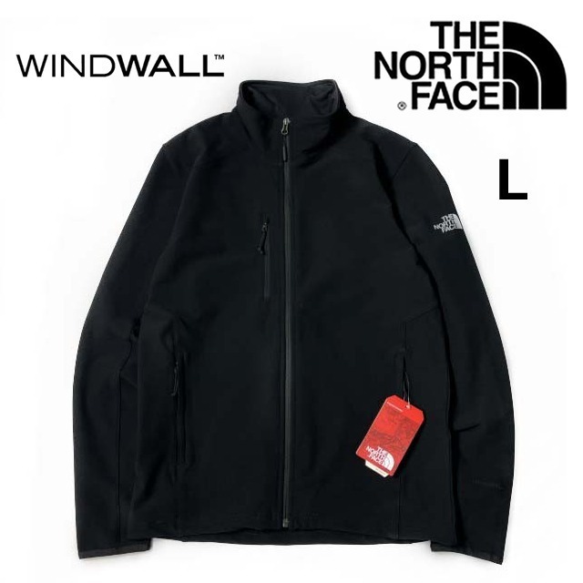 1円～!売切!【正規新品】THE NORTH FACE◆STRETCH SOFT SHELL JACKET トラックジャケット US限定 撥水 ハーフドームロゴ(L)黒 180915-50