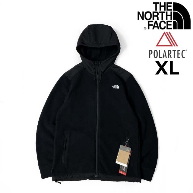 1円～!売切!【正規新品】THE NORTH FACE◆ALPINE POLARTEC 200 FULL-ZIP HOODED JACKET フリース フルジップ US限定 軽量(XL)黒 181024-70_画像1