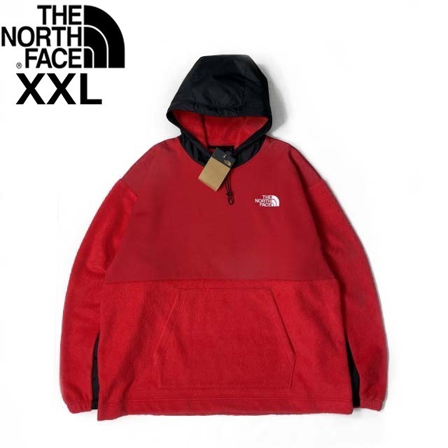 1円～!売切!【正規新品】THE NORTH FACE◆NOVELTY FLEECE JACKET フリース プルオーバー US限定 ふわふわ 男女兼用(XXL)赤 181024-120_画像3