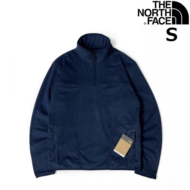 1円～!売切!【正規新品】THE NORTH FACE◆POLAR OSITO 1/4 ZIP フリース オシト US限定 ロゴ刺繍 男女兼用 アウトドア(S)紺 181024-5_画像1