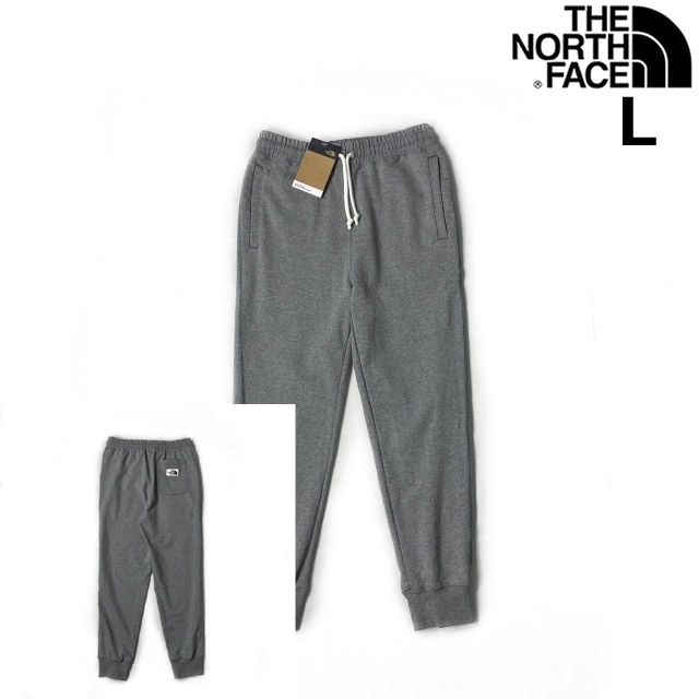 1円～!売切!【正規新品】THE NORTH FACE◆HERITAGE PATCH JOGGERS ジョガーパンツ US限定 ロゴパッチ 裏起毛(L)グレー 190110-25_画像1