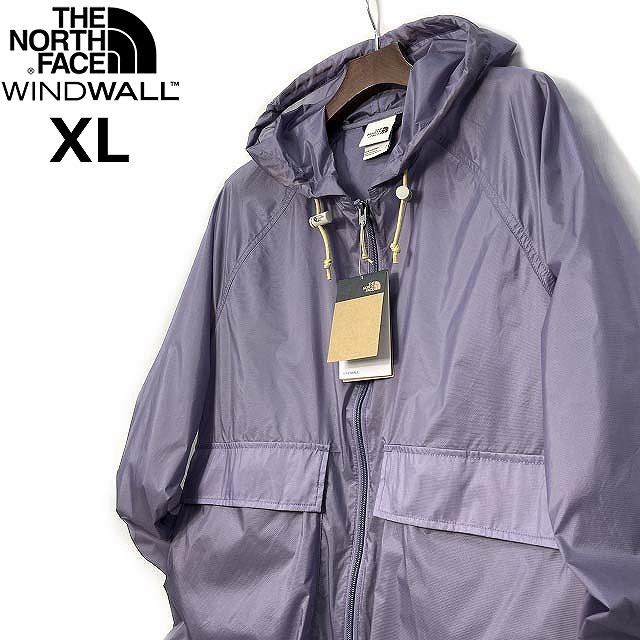 1円～!売切!【正規新品】THE NORTH FACE◆HERITAGE WIND JACKET フルジップ ウィンド パーカー US限定 ナイロン 防風 撥水(XL)紫②180915-5_画像2