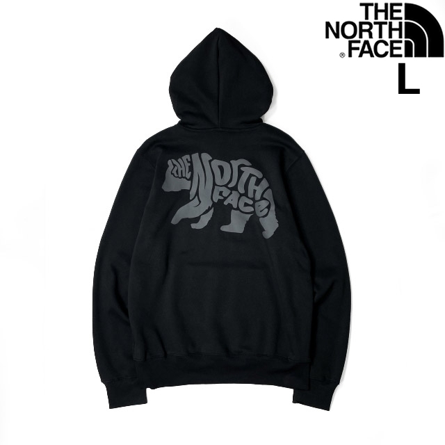 1円～!売切!【正規新品】THE NORTH FACE◆TNF BEAR PULLOVER HOODIE パーカー US限定 2023最新 ベアー グラフィック 裏起毛(L)黒 181130-33