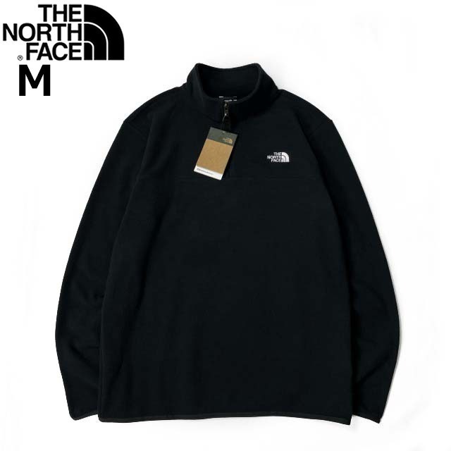 1円～!売切!【正規新品】THE NORTH FACE◆ANCHOR 1/4 ZIP JACKET フリース US限定 軽量 男女兼用 ロゴ刺繍 アウトドア(M)黒 181024-35_画像3