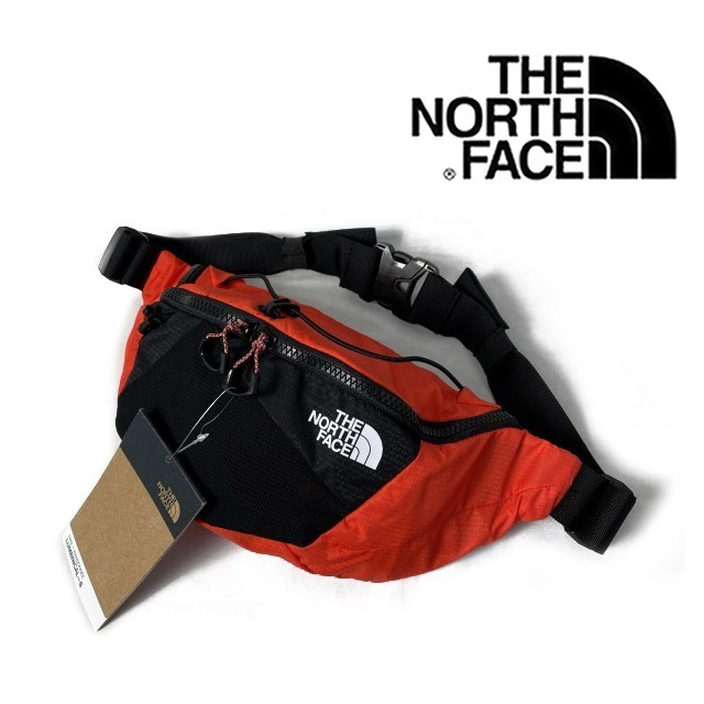 1円～!売切!【正規新品】THE NORTH FACE LUMBNICAL S ボディバッグ ウエストバッグ US ナイロン 軽量 男女兼用(OS)オレンジ 黒 180626-5_画像1