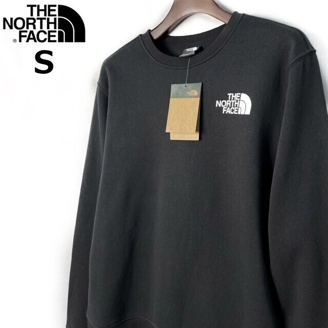 1円～!売切!【正規新品】THE NORTH FACE LOGO PULLOVER CREW トレーナー スウェット US限定 男女兼用 裏起毛 ロゴプリント(S)黒①181130-22の画像2