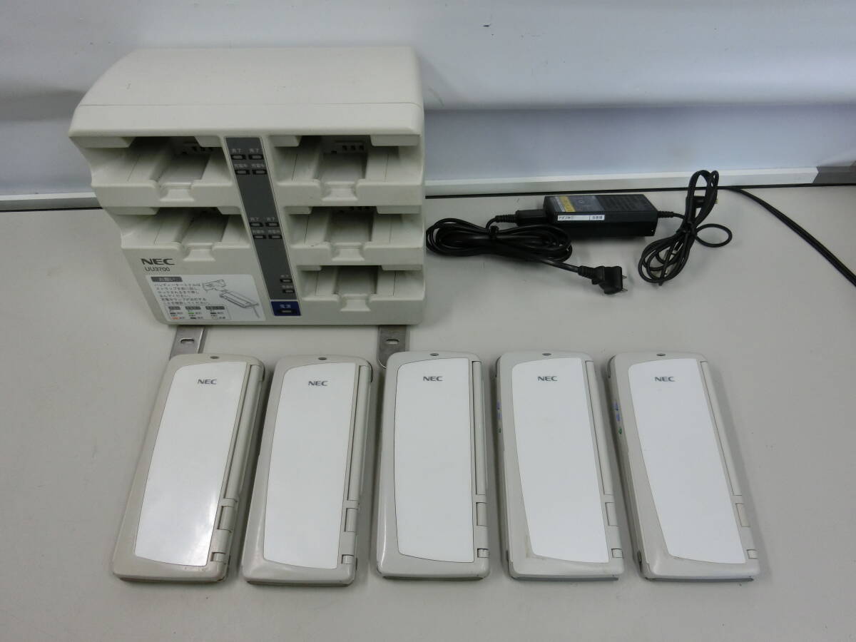 ▲▽NEC ハンディーターミナル PWPX187W03 x5台 + 5連充電器 UU3700 x1台　②△▼