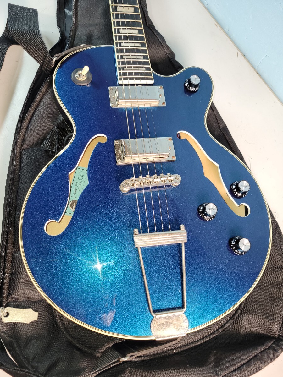 Epiphone エレキギターUptown Kat ES Sapphire Blue Metallic 2021年10月購入 中古品 管理番号 2403272_画像2