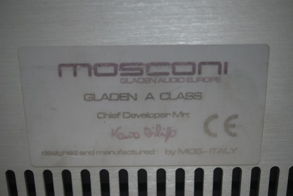  mosconi / モスコニ GLADEN A CLASS 2ch最高級アンプ中古_画像9