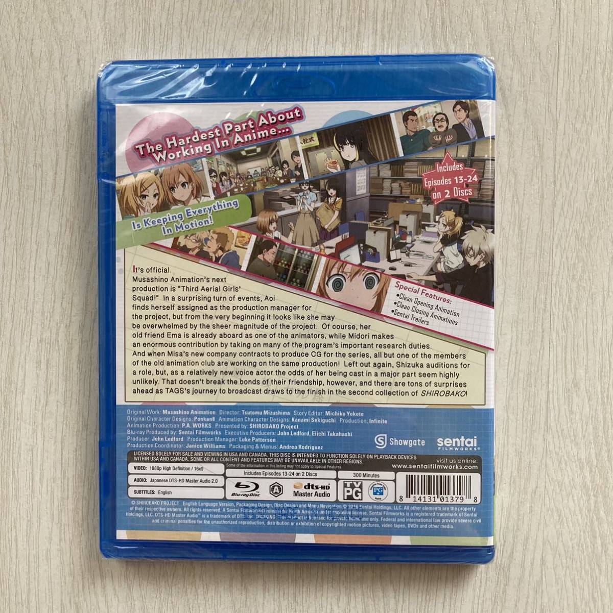 新品 シロバコ コレクション2 北米版ブルーレイ　輸入版　SHIROBAKO 2 blu-ray import BD 全12話収録_画像2