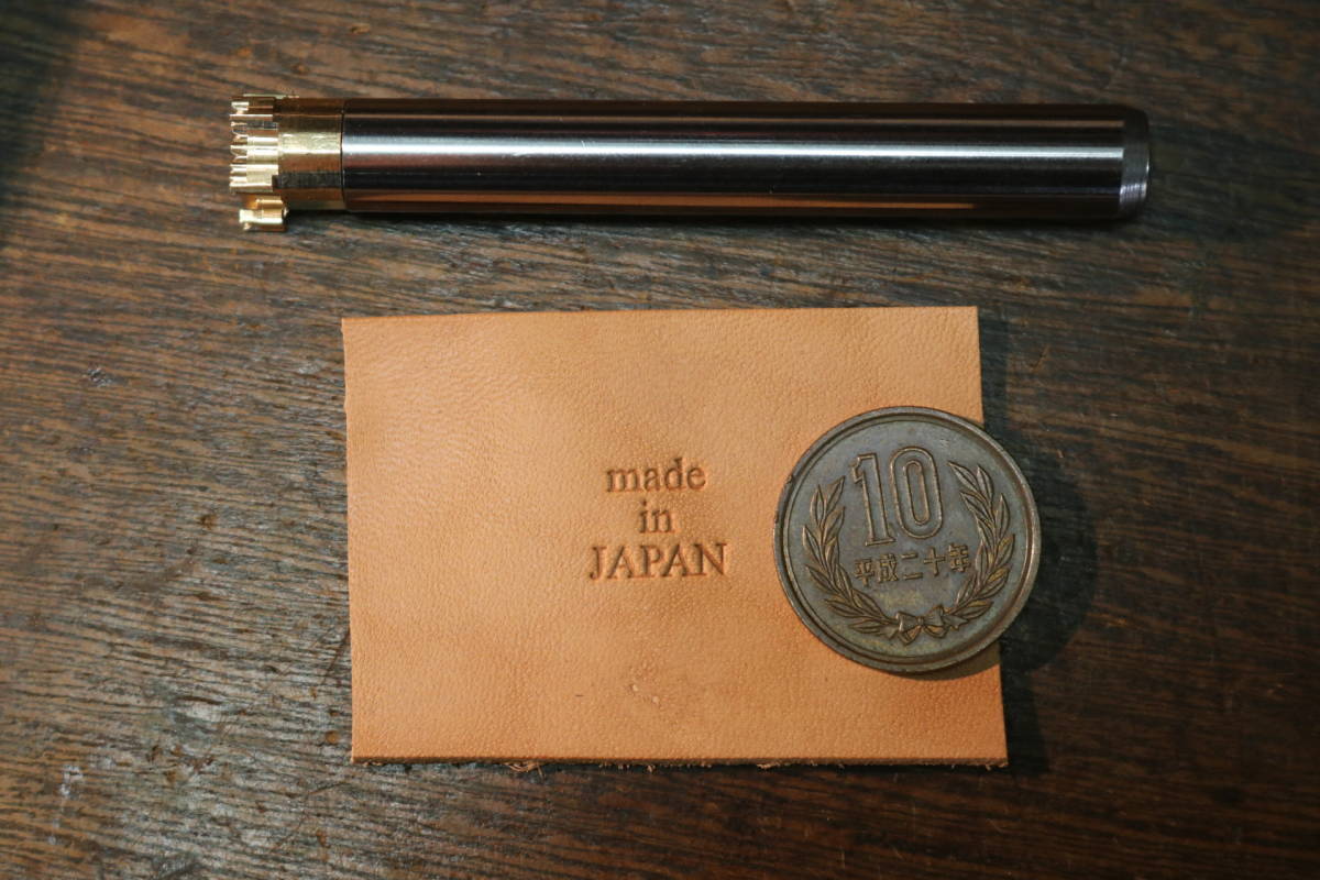 made in JAPAN　No.74 刻印　レザークラフト　ヌメ革に　メタルスタンプ　革細工　ハンドメイドに　手打ち刻印　打刻印_画像4