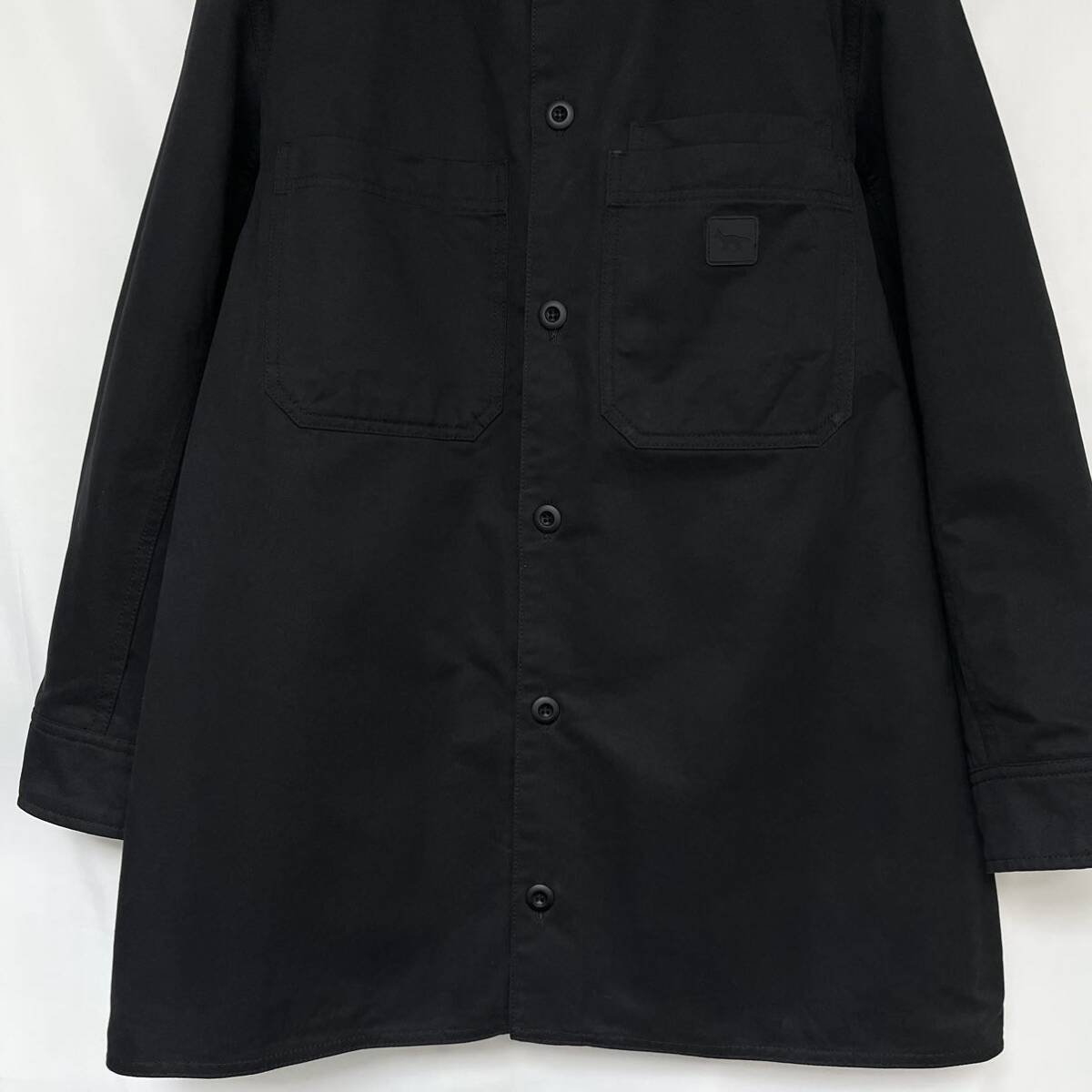 23SS MAISON KITSUNE メゾン キツネ CAFE WORKWEAR JACKET カフェ ワークウェア シャツ ジャケット ユニセックス 男女兼用 S ブラック