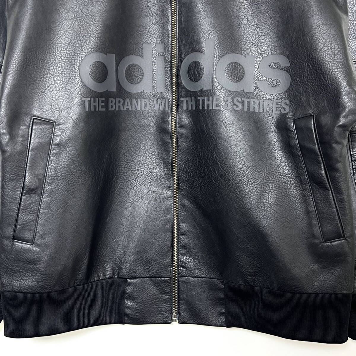 adidas アディダス IMITATION LEATHER BIG JACKET フェイク adidas アディダス IMITATION LEATHER BIG JACKET フェイク