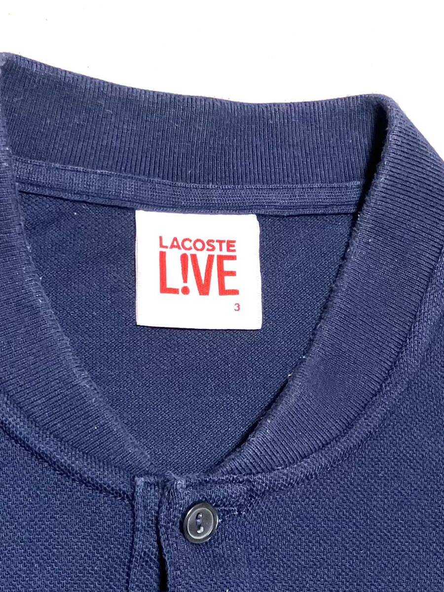 送料無料 LACOSTE LIVE ポロシャツ ネイビー サイズ3 ラコステ ラコステライブ