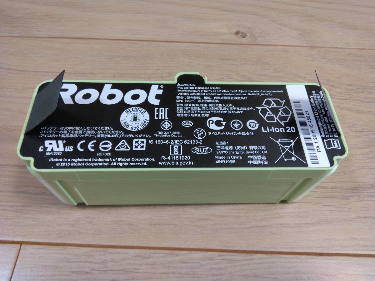  iRobot製純正リチウムバッテリー1800mAH（2021年　使用2カ月）