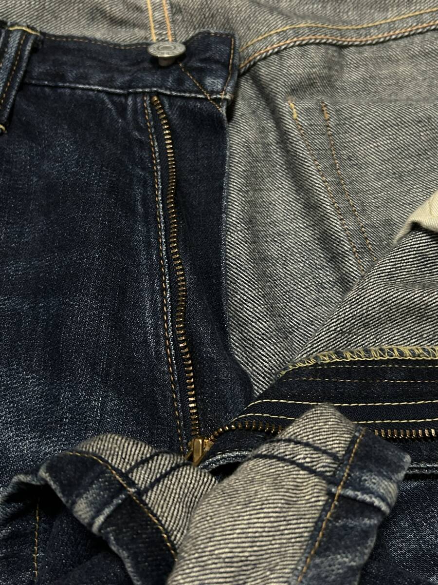 ※EVISU WAREHOUSE 戎 エヴィス エビス ウエアハウス LOT 9100 カモメペイント デニムパンツ 濃紺 大きいサイズ 36 　 BJBD.C