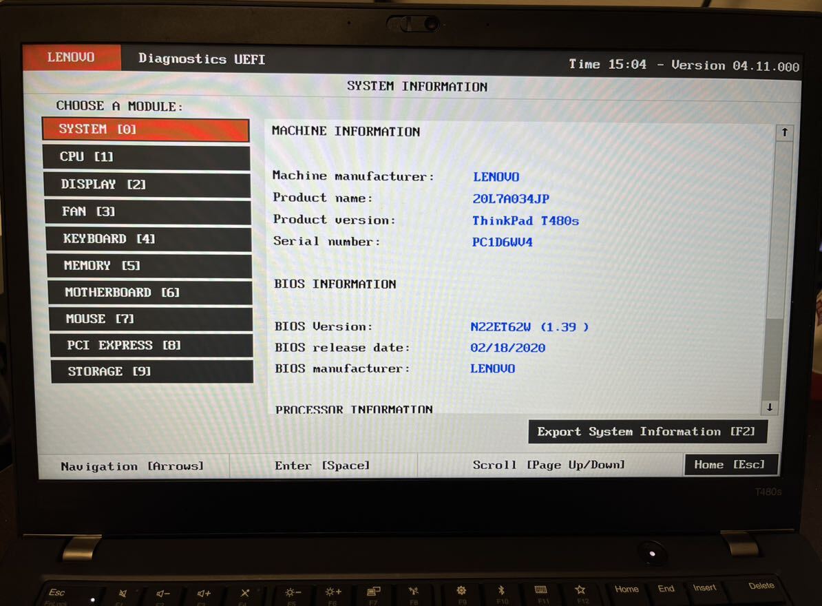 ThinkPad Lenovo T480s ストレージ無し Core i7_画像8