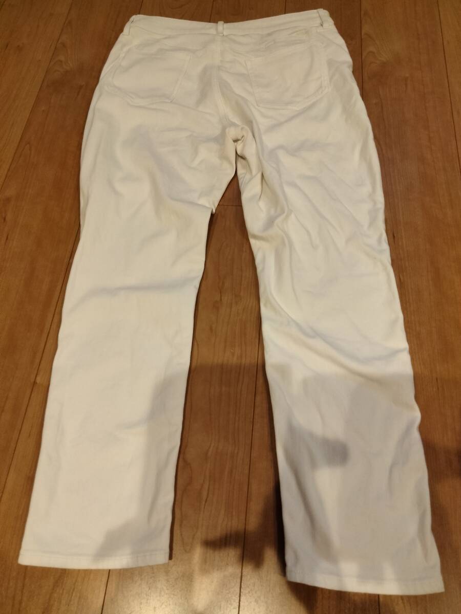  Muji Ryohin superior article plan beautiful style pants 30 -inch waist 76cm white Denim white 