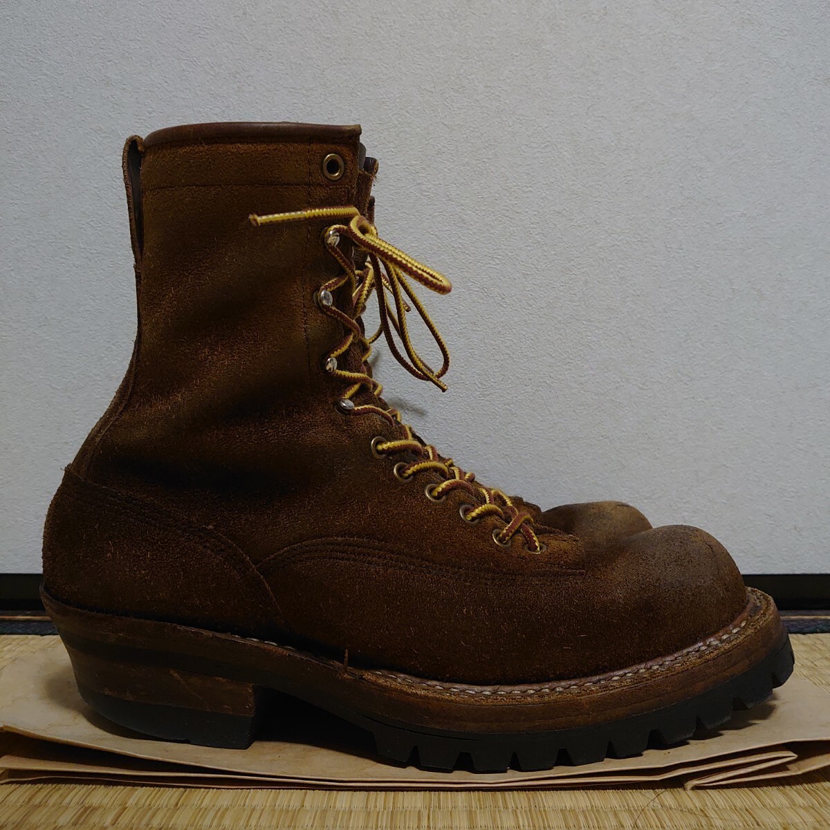 １円スタート 9D ホワイツブーツ スモークジャンパー ラフアウト WHITE'SBOOTS SmokeJumper_画像2