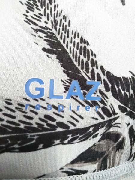 ap5422 ○送料無料 新品 (訳あり) GLAZ respirer グラズレスピレ スポーツレギンス Sサイズ グレー フェザー柄 ヨガウェア モノトーン_画像8
