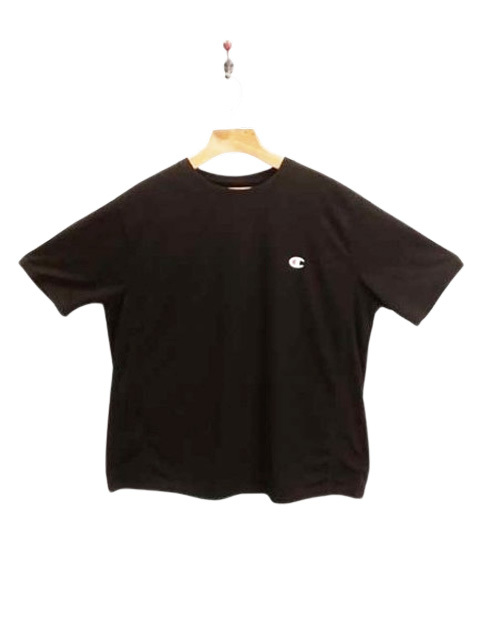 ap3946 ○送料無料 新品 Champion チャンピオン メンズ Tシャツ Lサイズ ブラック メッシュ生地 ワンポイント ロゴ スポーツ_画像1