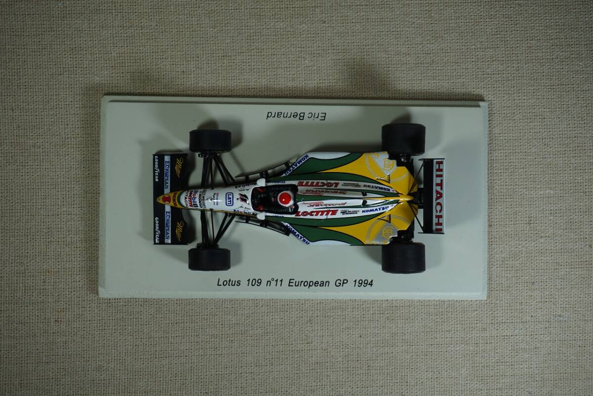 1/43 ベルナール ヨーロッパ GP spark Lotus 109 mugen honda #11 Bernard 1994 European 18th ロータス 無限 ホンダ ムゲンの画像4