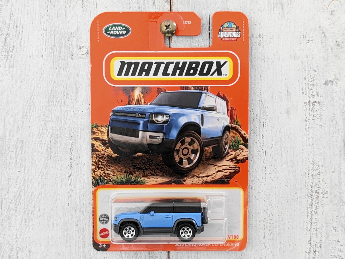 ●ランド ローバー ディフェンダー ９０ '20 LAND ROVER DEFENDER 90 青●2022 MATCHBOX マッチボックスの画像1