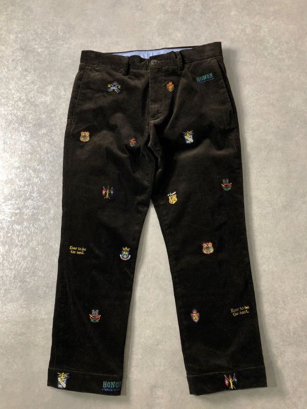 美品●POLO RALPH LAUREN●エンブレム刺コーデュロイ パンツ●ポロ ラルフローレン_画像3