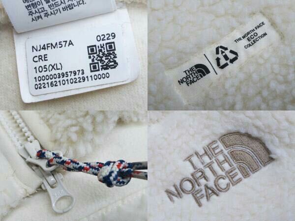 THE NORTH FACE ノースフェイス PLAY GREEN FLEECE HOODIE プレイグリーンフリースフーディー NJ4FM57A オフホワイト系 メンズ XL_画像5