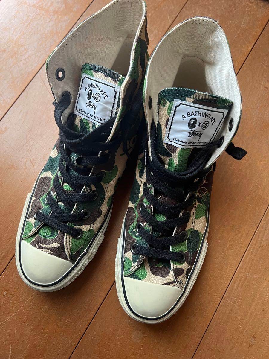 bape×stussy bapesta 25センチ 