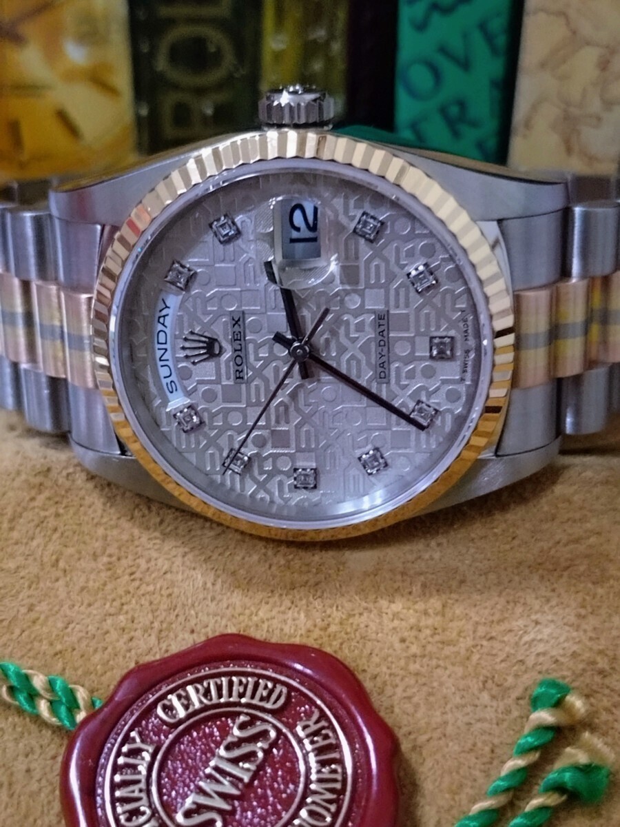 メンズ腕時計 ROLEX 18239Bigトリドール10Pダイヤ 自動巻き2023年日本ロレックスＯＨ済み_画像2