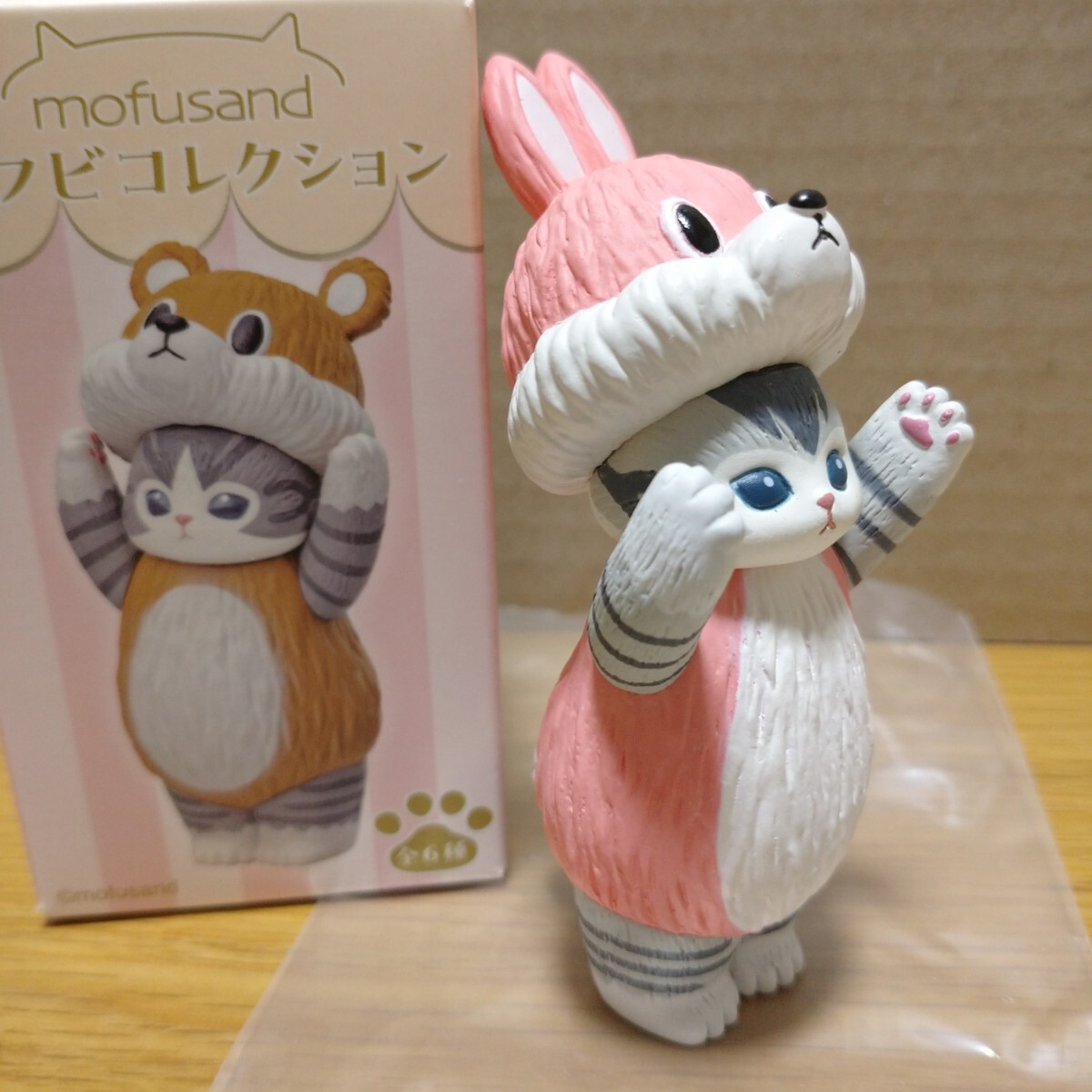 mofusand モフサンド ソフビ コレクション マスコット フィギュア 着ぐるみ うさぎ 猫 動物 置物 飾り cat sofubi figure collection ②_画像3