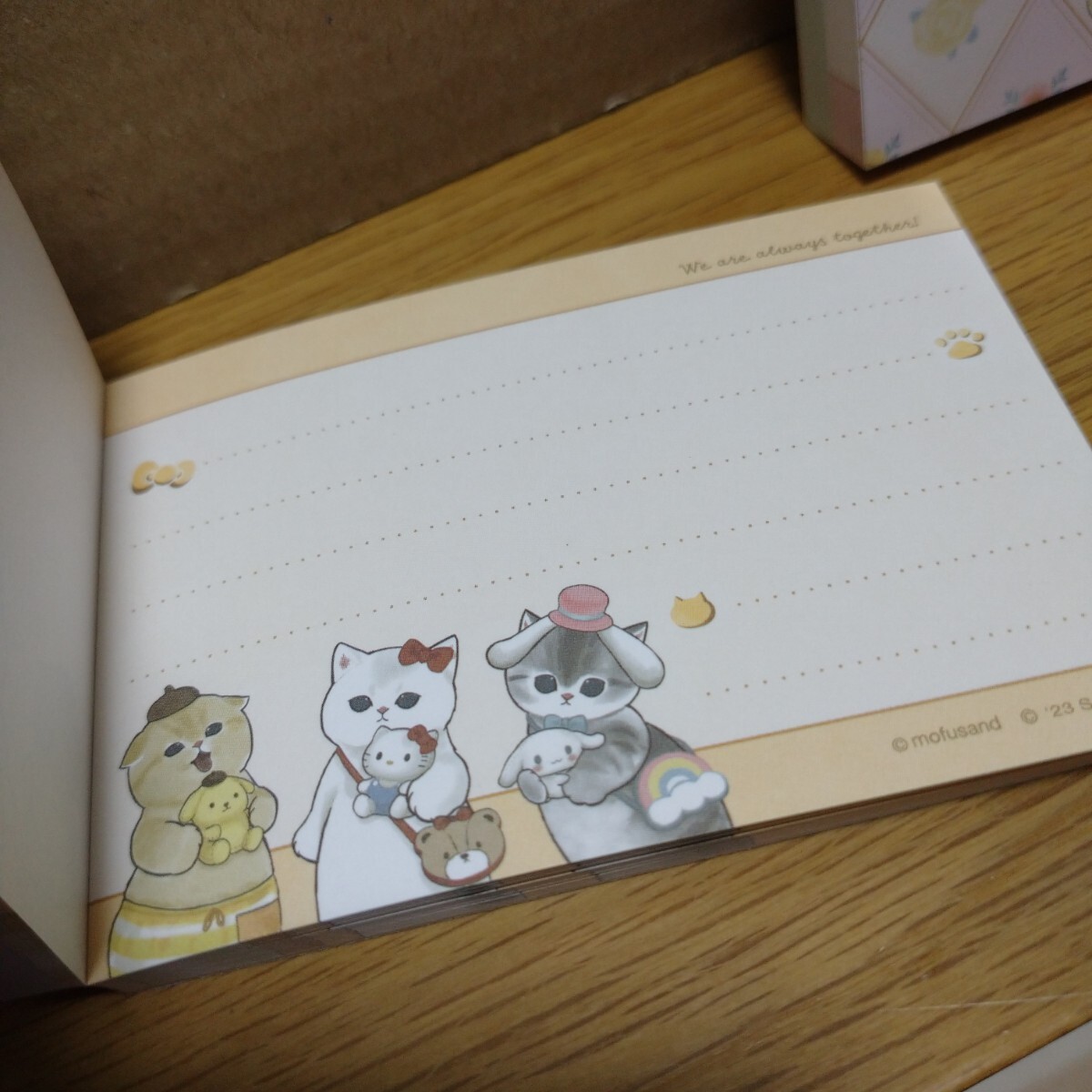 mofusand sanrio モフサンド サンリオ メモ帳 セット コレクション キティ 着ぐるみ 猫 置物 飾り cat Notepad collection Hello Kitty ②_画像6