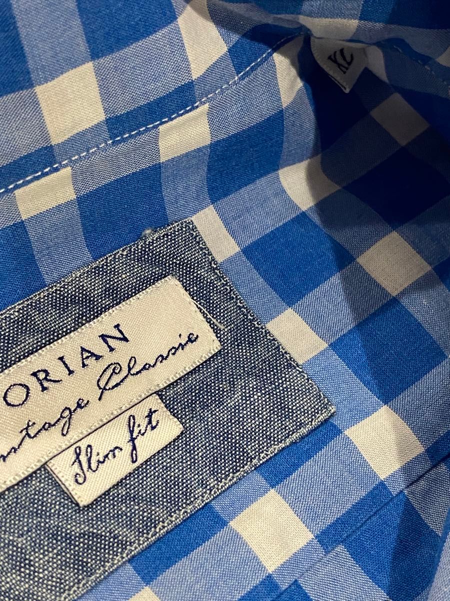オリアン ORIAN ヴィンテージ ビームスF BEAMSF 長袖 メンズシャツ イタリア製 インポートシャツ ギンガムチェック